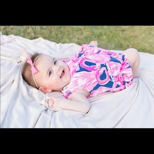 12-18 month Lilly flamingo print shift dress